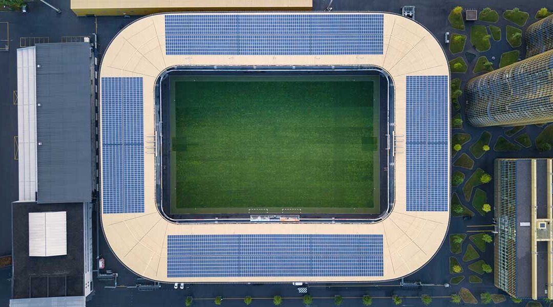 Construction de Stade avec Gazon Hybride